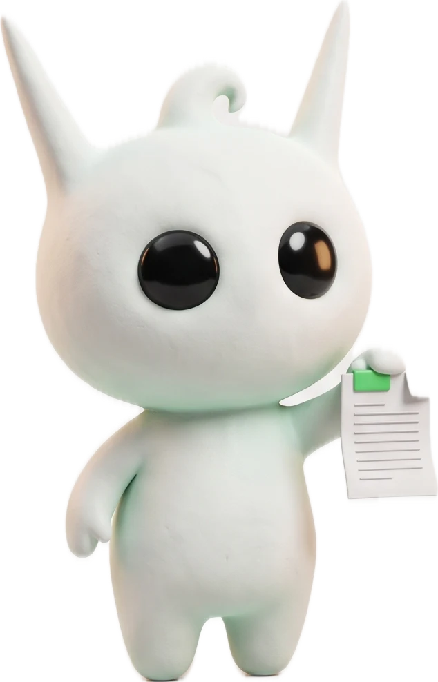 Murmury holding up a small document